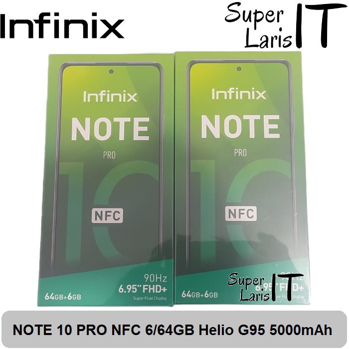 Handphone Infinix Note 10 Pro NFC 6/64 GB Helio G95 5000mAh - HP Resmi