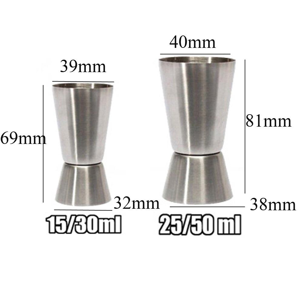 Top Measure Jigger Cup Barware Stainless Steel Dual Shot Gadget Dapur