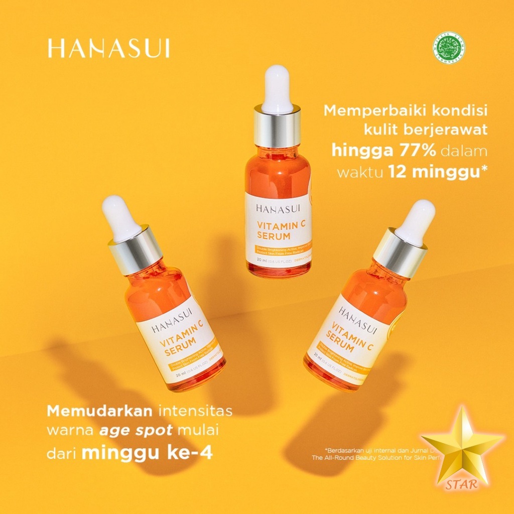 ORIGINAL HANASUI SERUM WAJAH VITAMIN C / COLLAGEN / ANTI ACNE / WHITENING GOLD 20 ML