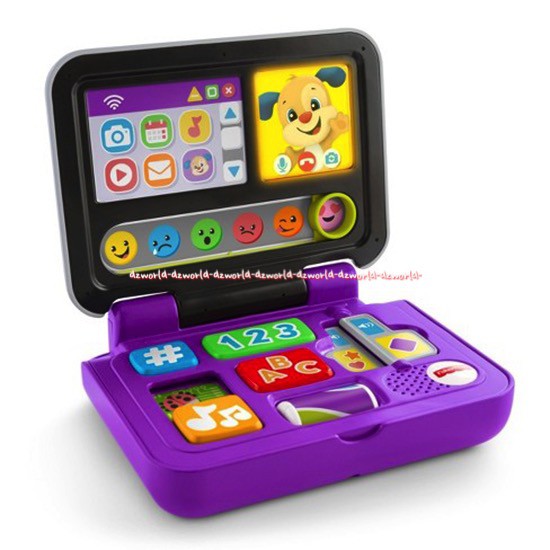 Fisher Price Purple Laptop Multi Color Light Dance Along To Music Alat Game Untuk Balita