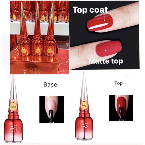 AS GEL 15ml MATTE TOP COAT DIAMOND TOP SOAK OFF GEL TAHAN 2 BULAN