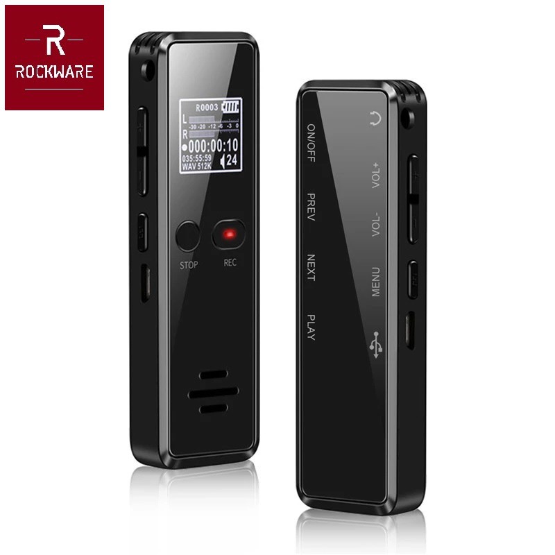 ROCKWARE RW-AVR03- Professional Audio Voice Recorder 8GB - 1536Kbps