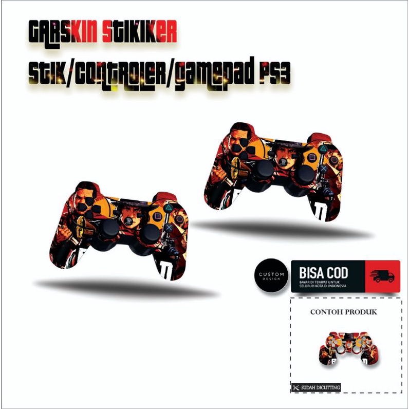 garskin sticker stik ps3 dan ps2 desain custom bisa request