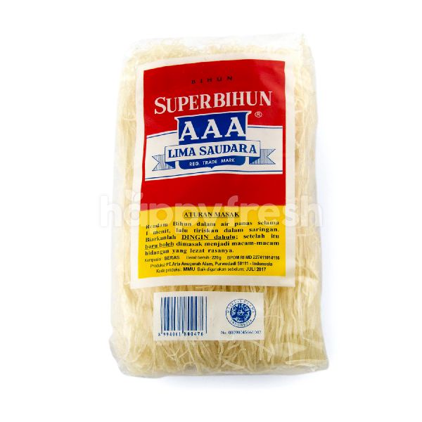 

AAA Lima Saudara Super Bihun 220g - Rice Vermicelli 220 Gr - Kecil