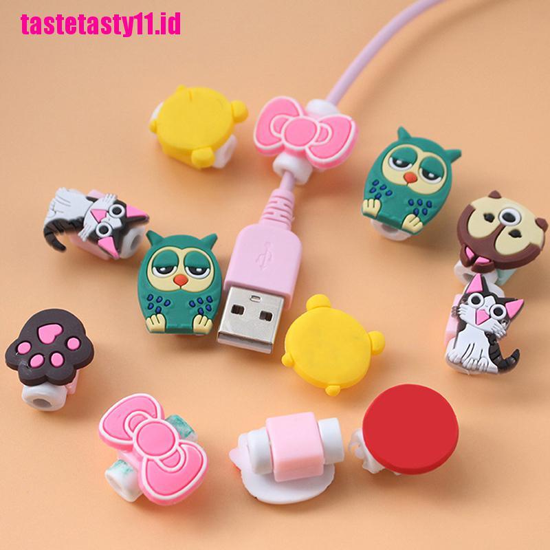 【TTID】Cartoon Charging Cable Protector Cute Cord Protection Cover Organizer Pho