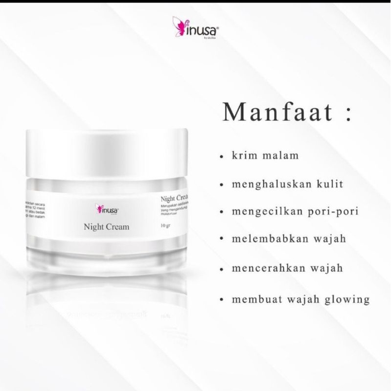 Night cream brigtening inusa BPOM