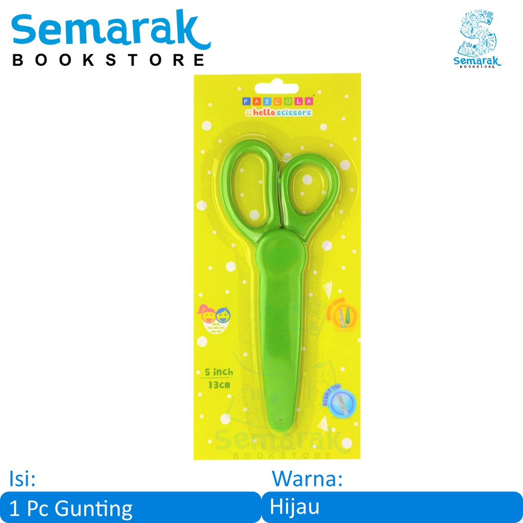 

Gunting Pascola Hello Scissors - Hijau [1 Pc]