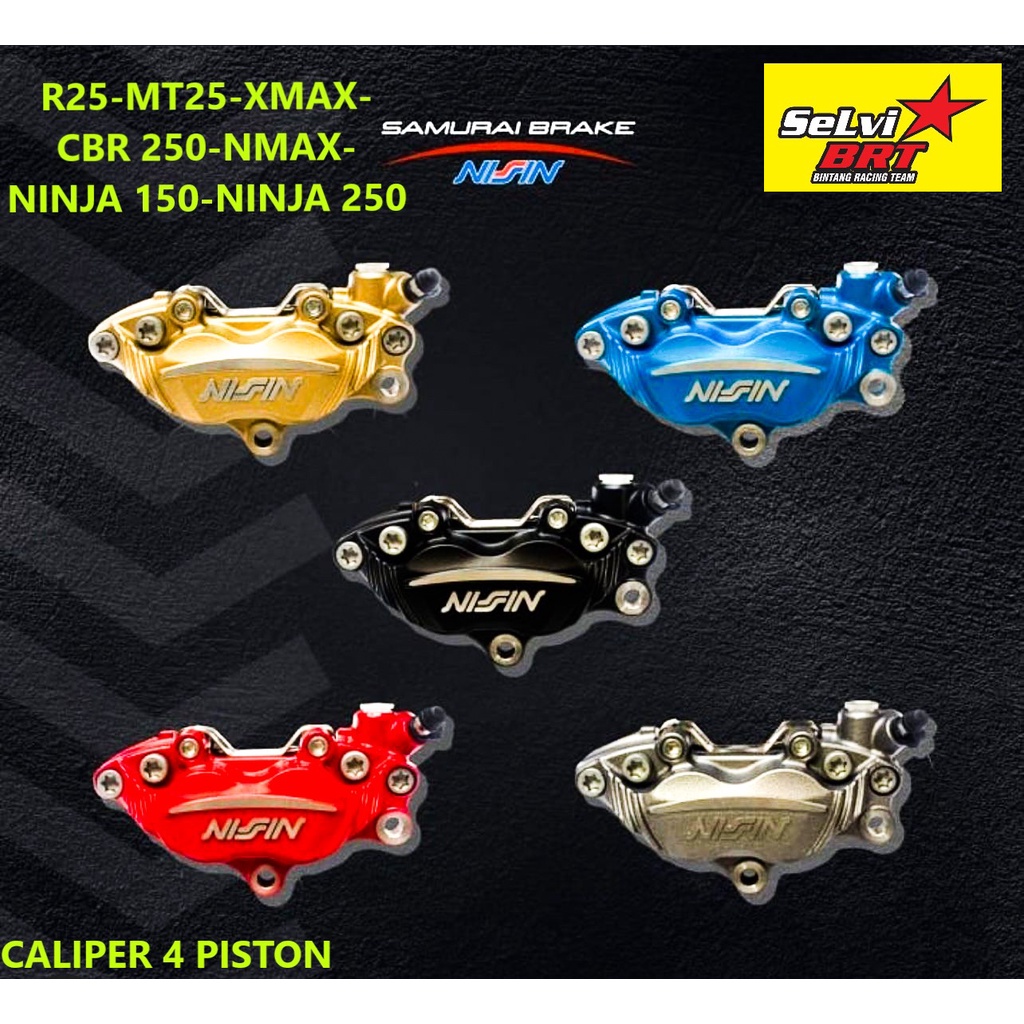 KALIPER CALIPER NISSIN SAMURAI BRAKE CHEMCO 4 PISTON NINJA CBR 250 NMAX R25 XMAX MT25 ORIGINAL