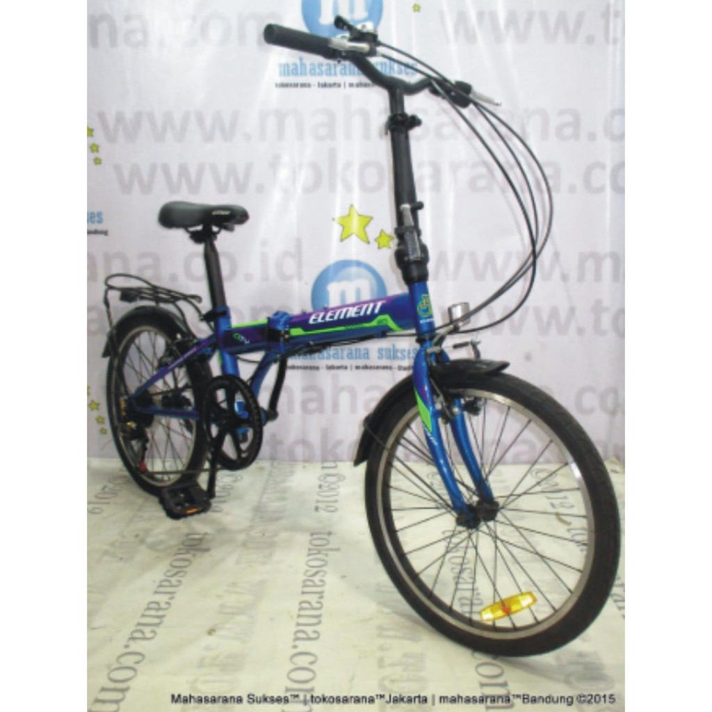 Termurah Seindonesia Sepeda Lipat Element City Fb Remaja-Dewasa 20 Inci Rangka Hi-Ten Steel 7Sp Rem