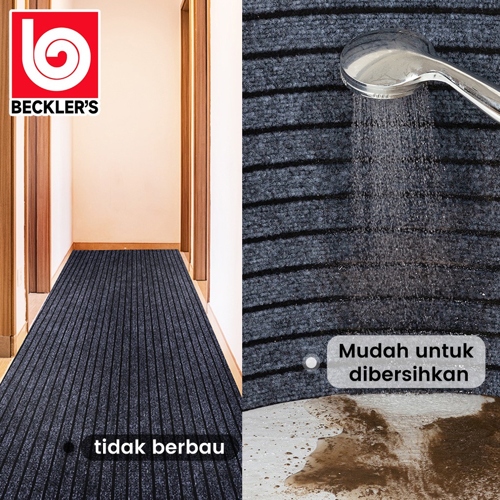 Keset Lantai Premium Motif Garis Bahan Karet PVC 50X120CM Tebal BISA CUSTOM UKURAN