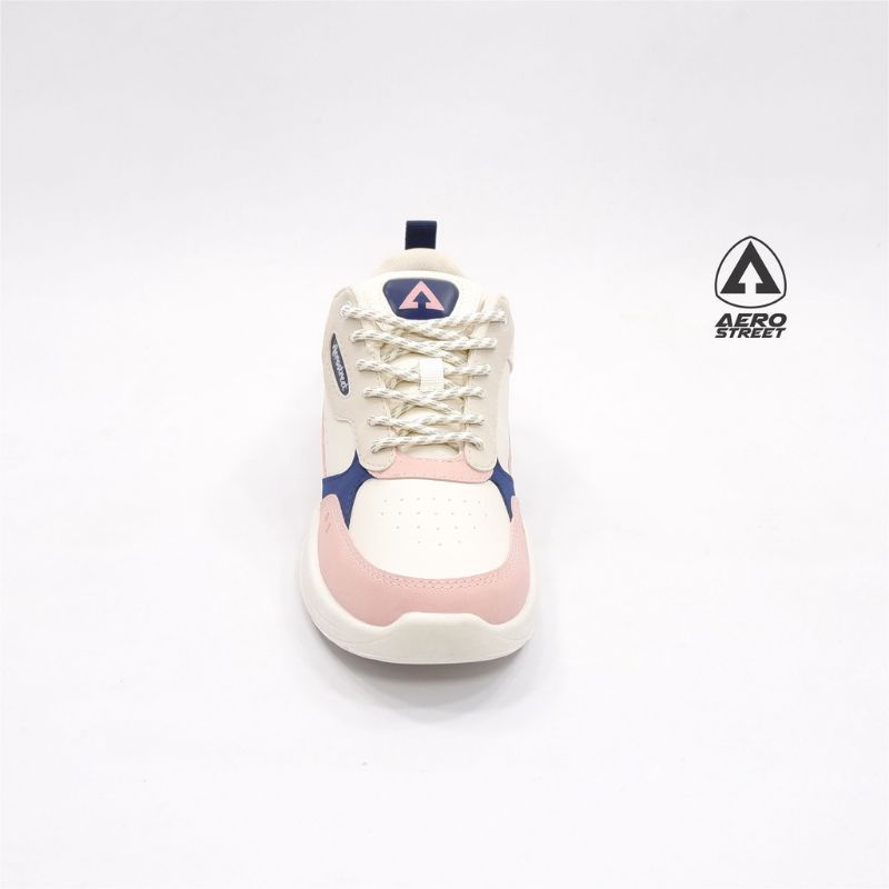 Aerostreet 37-40 jisoo pink navy - Sepatu Sneakers Casual Sport Sekolah cewek Wanita Aero Medan shoes