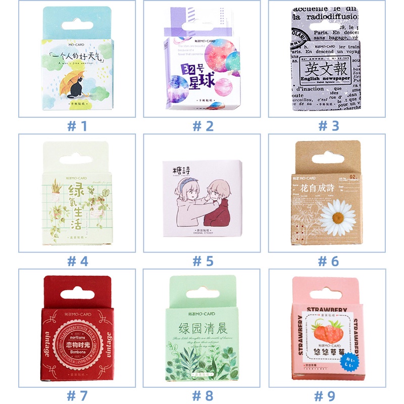 45 Pcs Korean Boxed Handbook Sticker Set DIY Sealing Sticker