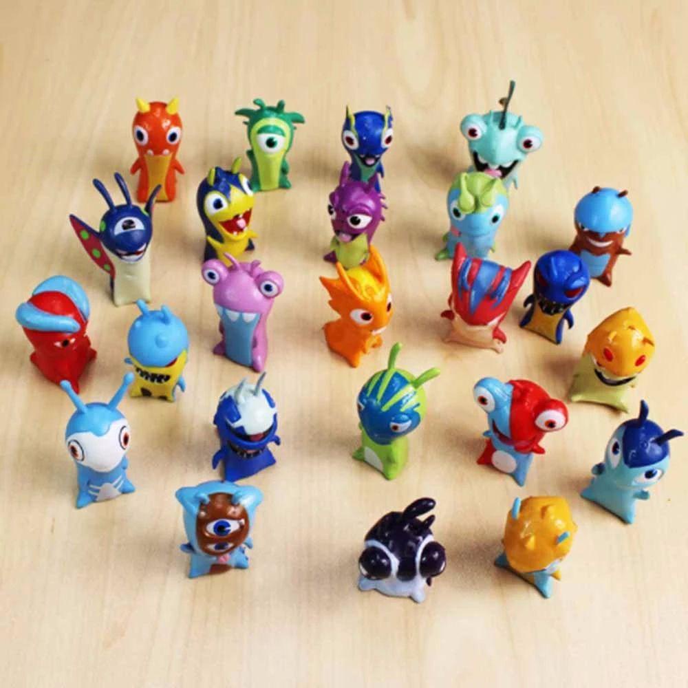 Needway Slugterra Lucu 24Pcs /Set Q Versi Model Angka Mini Boneka Anime Mainan Model Kartun