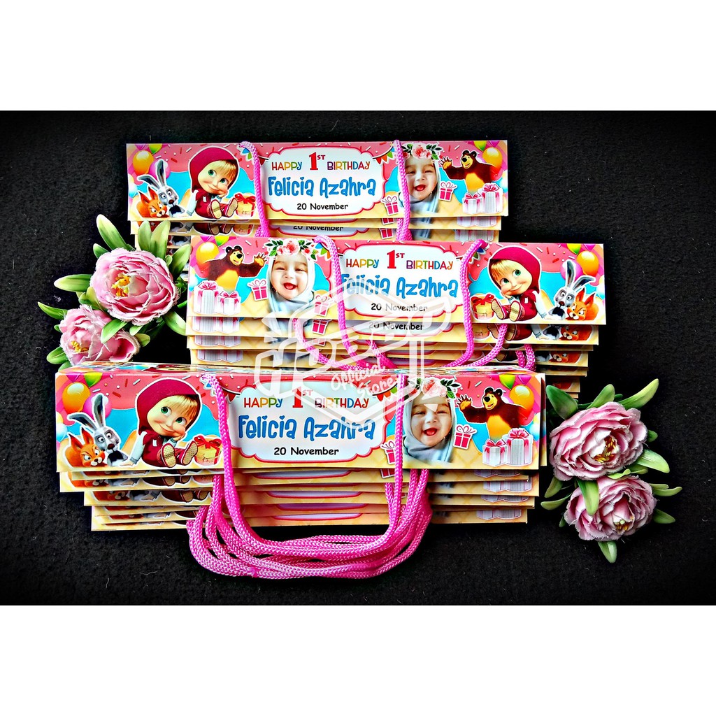 PLASTIK TEBAL Tas Label Snack Ultah - Tas Plastik Ulang Tahun-7