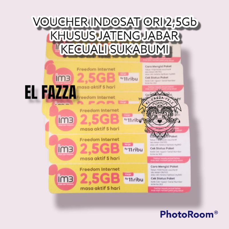 Voucher Indosat 2,5Gb 5hari Voucher indosat 2.5Gb