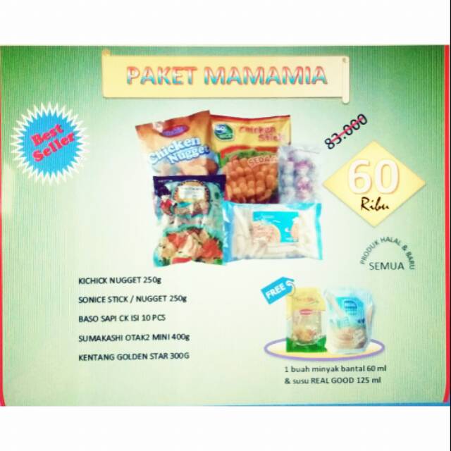 

Paket frozen food mamamia