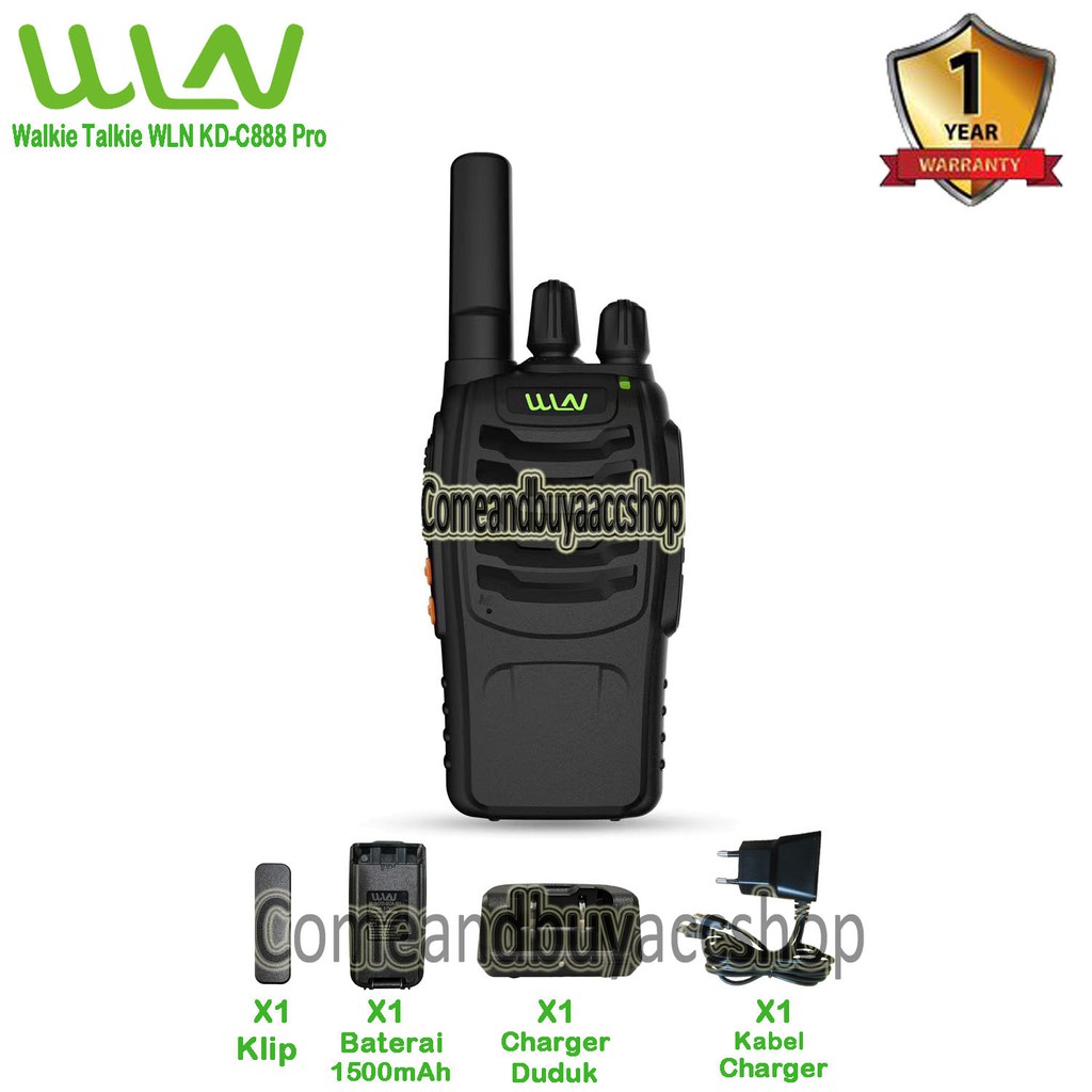 HT WLN KD- C888 PLUS Baterai 1500mAh Antena Pendek ( 888S Pro )