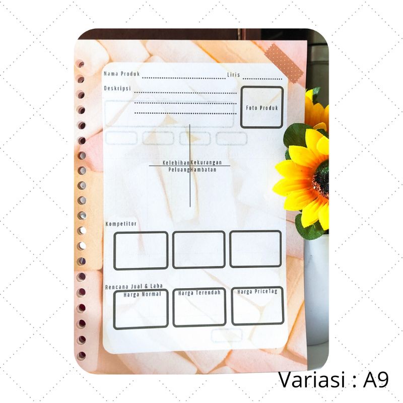 

A5 New Product Planner isi binder refill Aestetic viral tiktok haul