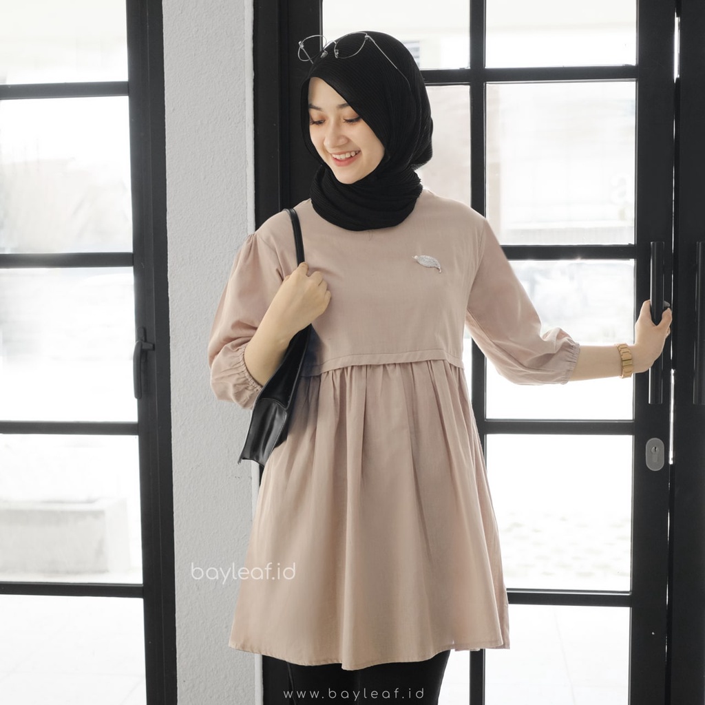 READY  RUBY BLOUSE LENGAN 3/4 100% ORIGINAL BAYLEAF.ID