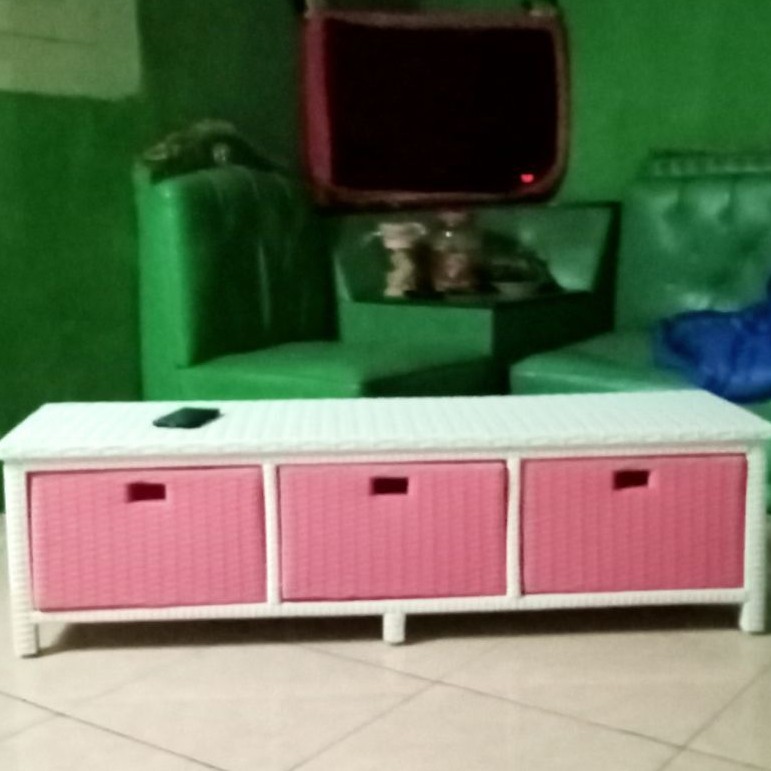 rak 3 laci datar / meja tv