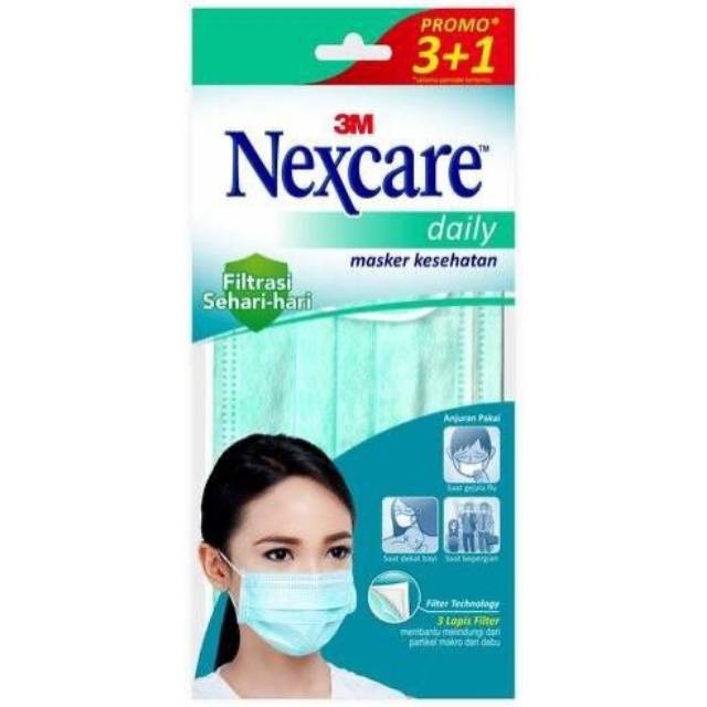Masker nexcare 3M isi 4pcs skrinner isi 5pcs