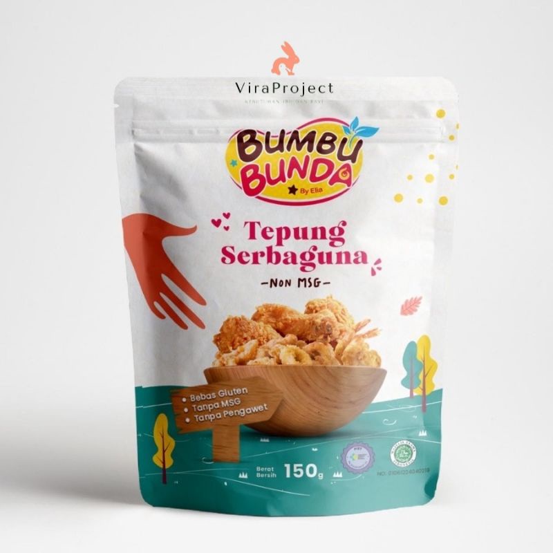 BUMBU BUNDA Elia PLUM&amp;BLUM TEPUNG CRISPY SERBAGUNA non MSG tepung serbaguna 150gr