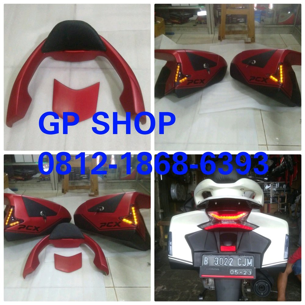 paket side box pcx lokal plus sandaran box samping pcx lokal plus sandaran side box pcx all new 2018