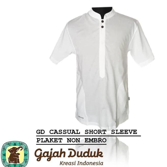 Baju Koko Putih Gajah Duduk Marrakech | Baju Koko Simple Berkelas Sintashop45