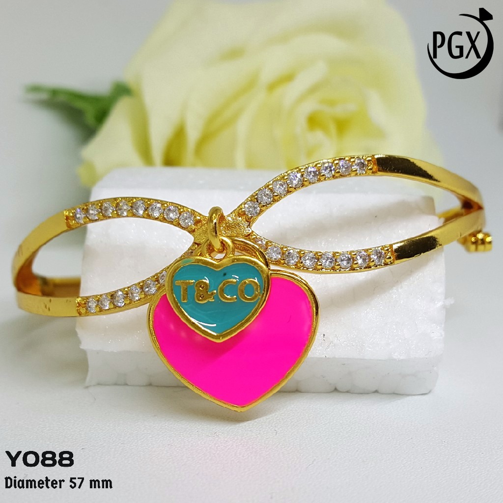 PGX Gelang Xuping Wanita Bangkok Bangle Aksesoris Perhiasan Lapis Emas - Y088