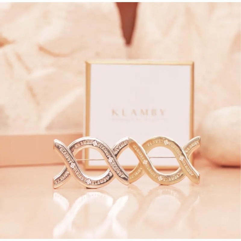 Wearing Klamby - Monogram Brooch