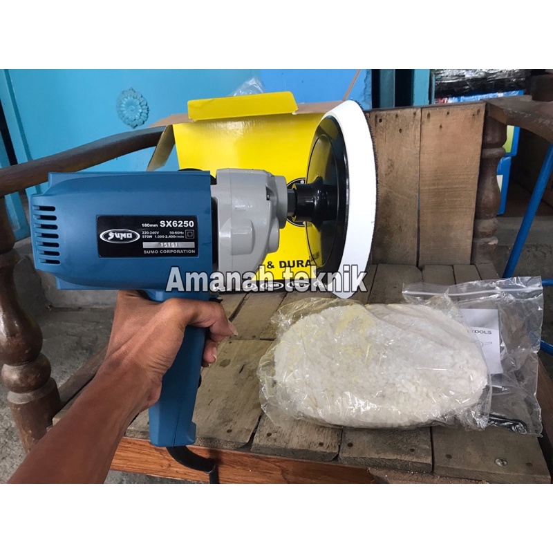 Mesin poles mobil 7 inch model Bor SUMO SX6250 garansi 2th