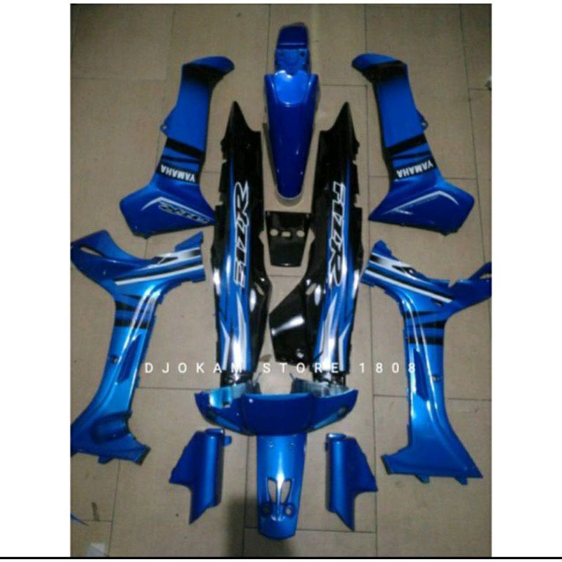 COVER BODY BODI HALUS YAMAHA FIZR FIZ R F1ZR F1Z R FULLSET WARNA BIRU RELAXA PLUS STICKER dek bodi b