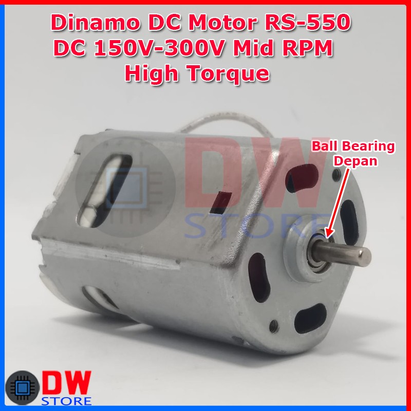 Dinamo DC Motor RS550 RS-550 DC 150V-300V Mid RPM Speed High Torque