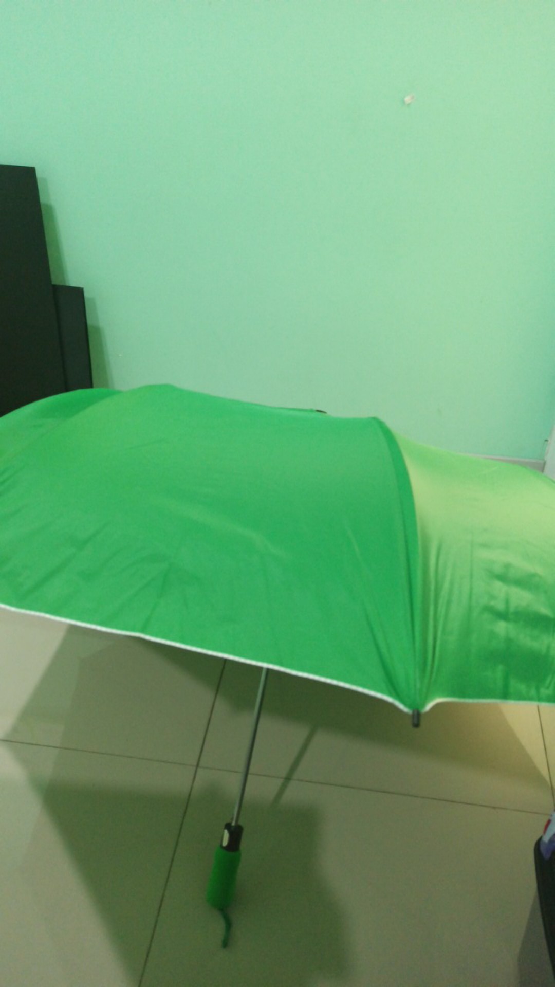Payung Golf Lipat Dua Polos Hijau Muda Green Besar 2 Sablon Promosi