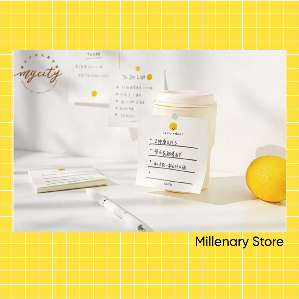 [cruell] Memopad Note pad Yellow kuning imut isi 50 lembar-4