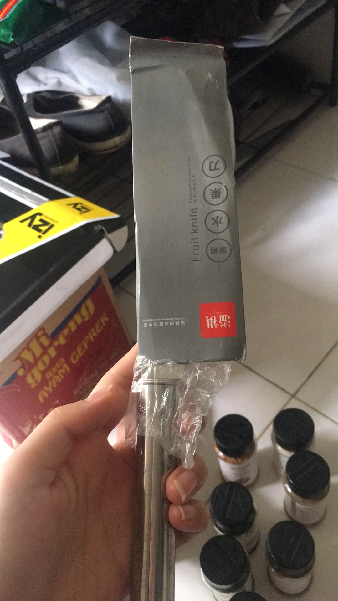 Pisau Dapur Tajam Full Stainless Japan Design Premium Quality - Sedang