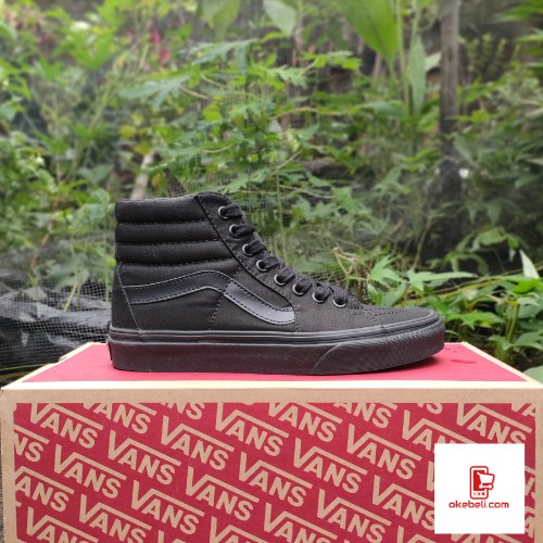 Sepatu Vans Sk8 Hi Canvas Full Black