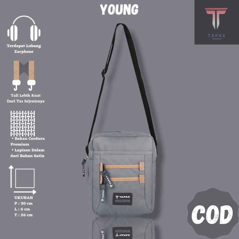 [COD] TAS SELEMPANG BAHU PRIA & WANITA DISTRO [TAPAX] YOUNG PREMIUM DEWASA | SLINGBAG POUCH PRIA DIS