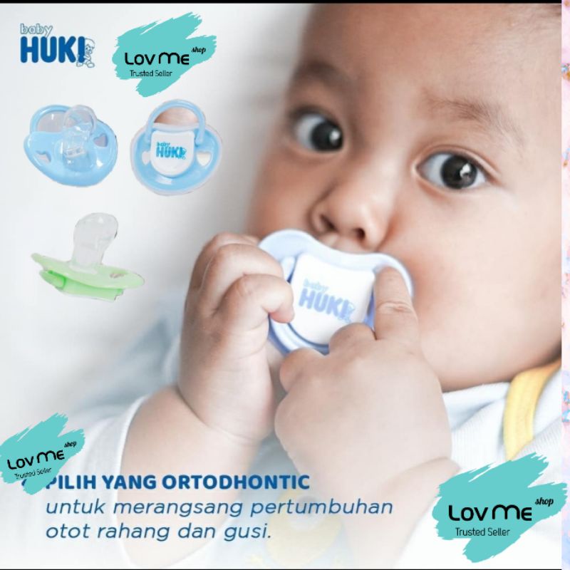 lov me❤ Huki Pacifier Orthodontic Soother Empeng Dot Gepeng |kempong isi 1 dan isi 2