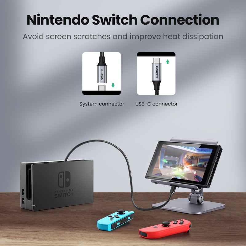 【Stok Produk di Indonesia】Ugreen Kabel Extension USB 3.1 Tipe-C Thunderbolt 3 Untuk Xiaomi Nintendo Switch