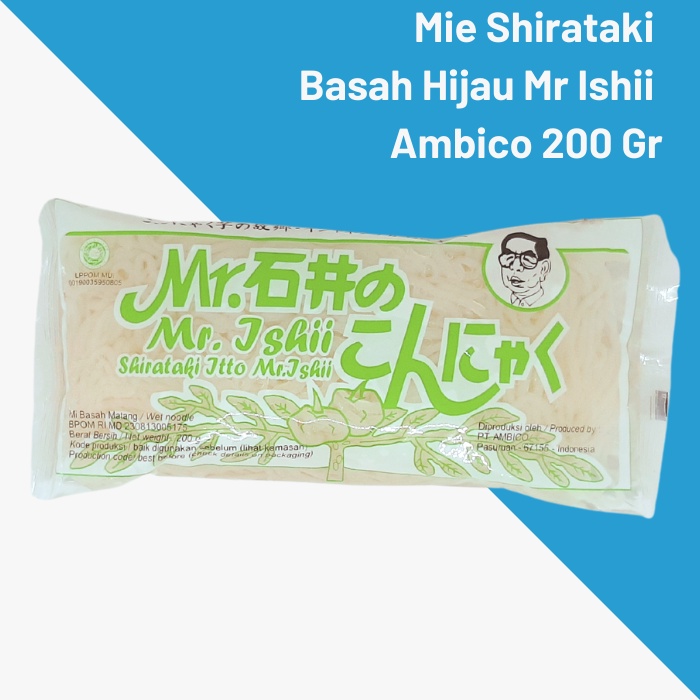 

Mie Shirataki Basah Hijau Mr Ishii Ambico 200 Gr