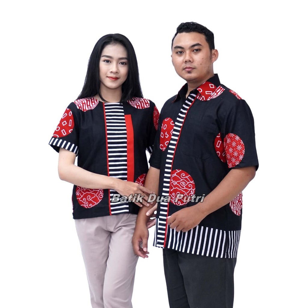 Couple Batik Moden fashion - Batik Wanita - Batik Pria - Model Terbaru By Batik Dua Putri Collection