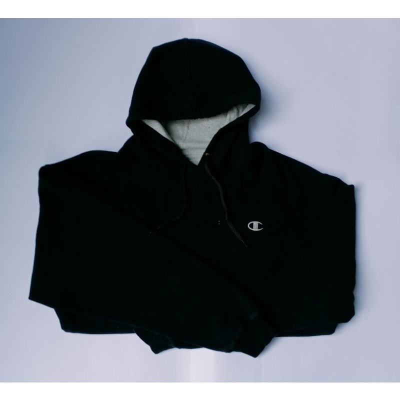 black hoodie champion