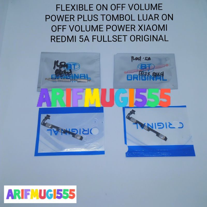 Flexible Power On Off Volume Plus Tombol Luar On Off Volume Power Xiaomi Redmi 5A Original