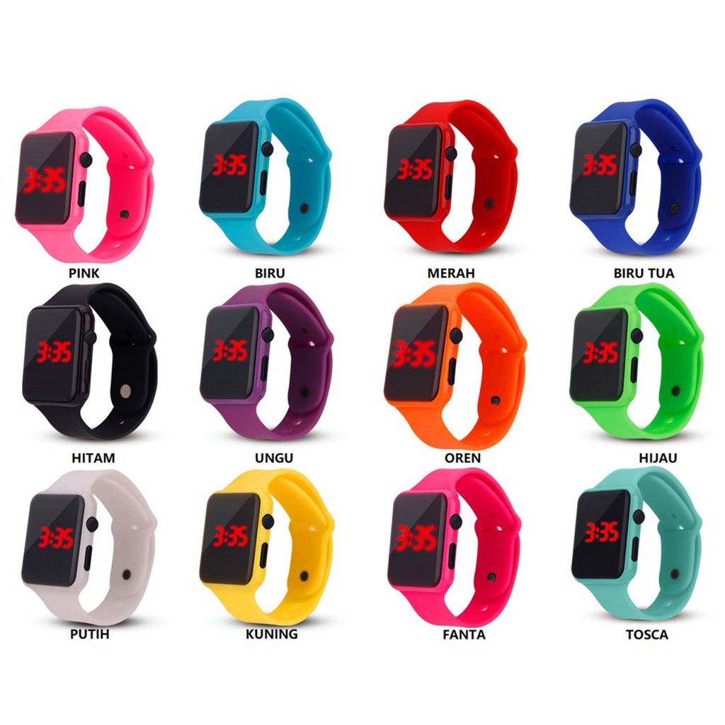 [✅COD] Jam Tangan Digital Led Watch Fashion Wanita Pria Cewek Cowok Anti Air Murah Couple Original