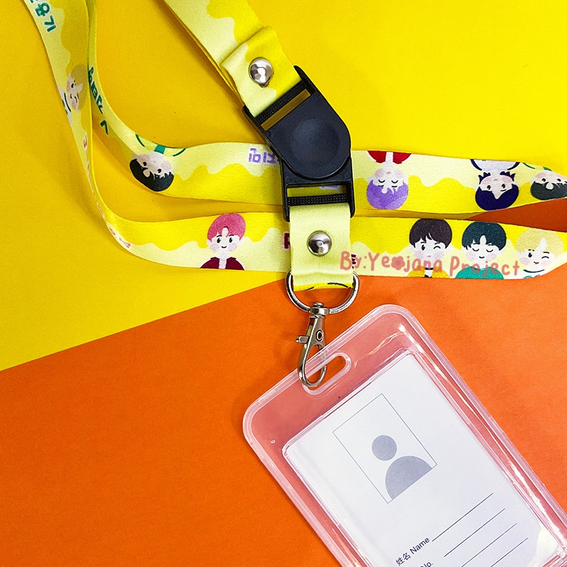 LANYARD KPOP BTS BUTTER TALI USB/TALI ID CARD/ TALI E - MONEY(LANYARD+PLASTIC ID CARD HOLDER)