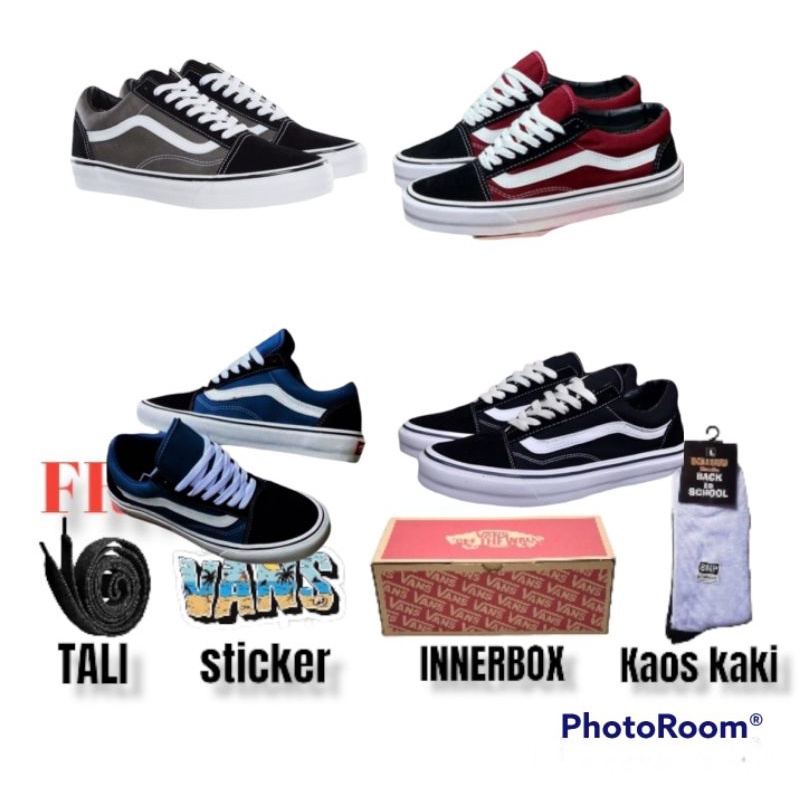 V4NS OLDSKOOL BLACK WHITE CLASIC SEPATU SNEAKERS PRIA SNEAKERS WANITA SEPATU SNEAKERS  IMPORT