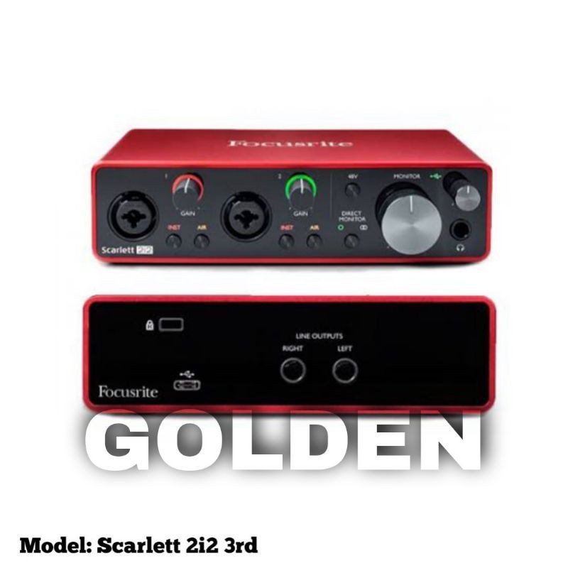 Jual Focusrite Scarlett 2i2 3rd Gen Original USB Audio Interface Shopee  Indonesia