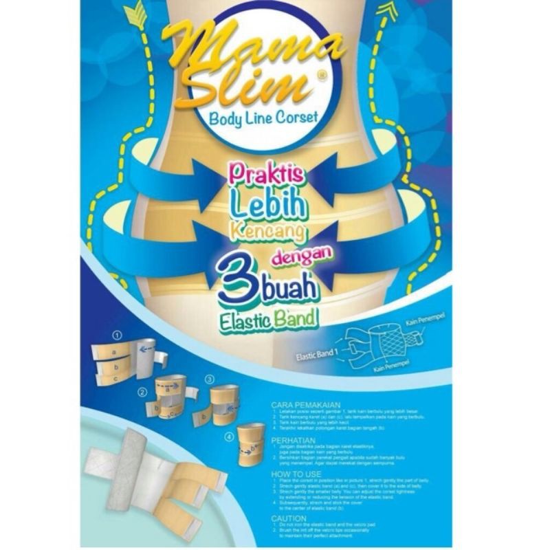 KORSET MAMA SLIM BODY LINE CORSET/KORSET SETELAH MELAHIRKAN  BIRU