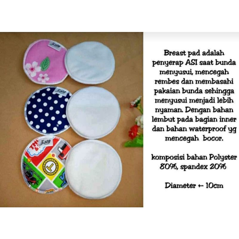 washable breastpad cuci ulang ,Breast ped penyerap asi berlebihan ( 1 pasang )